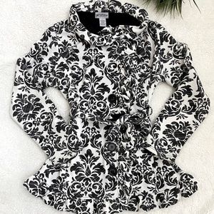 Women’s Black & White Peacoat